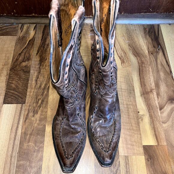Dan Post Cowboy Boots Leather Brown Western Rodeo Festival Rancher Men\'s 9D main image 7